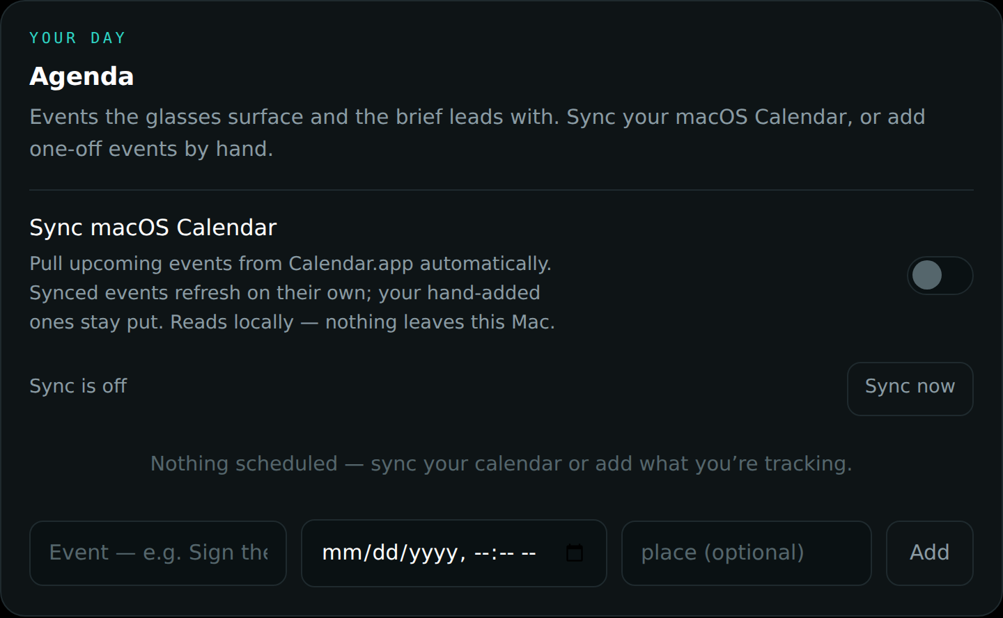 Agenda